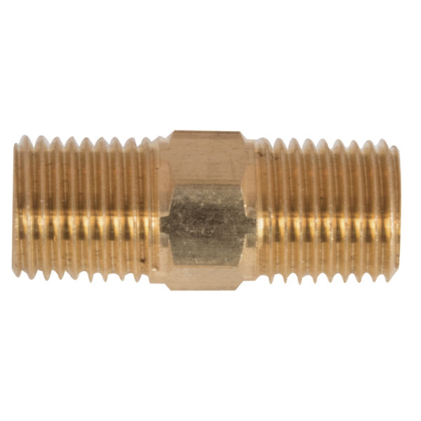 1/4 Hex Nipple Brass